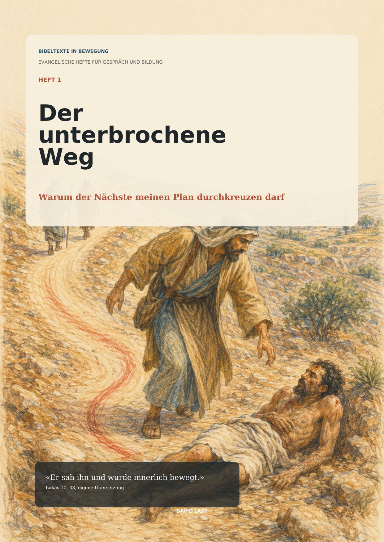 Titelseite von Heft 1: Der unterbrochene Weg